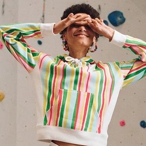 NWOT RARE Champion X Susan Alexandra Rainbow Striped Hoodie